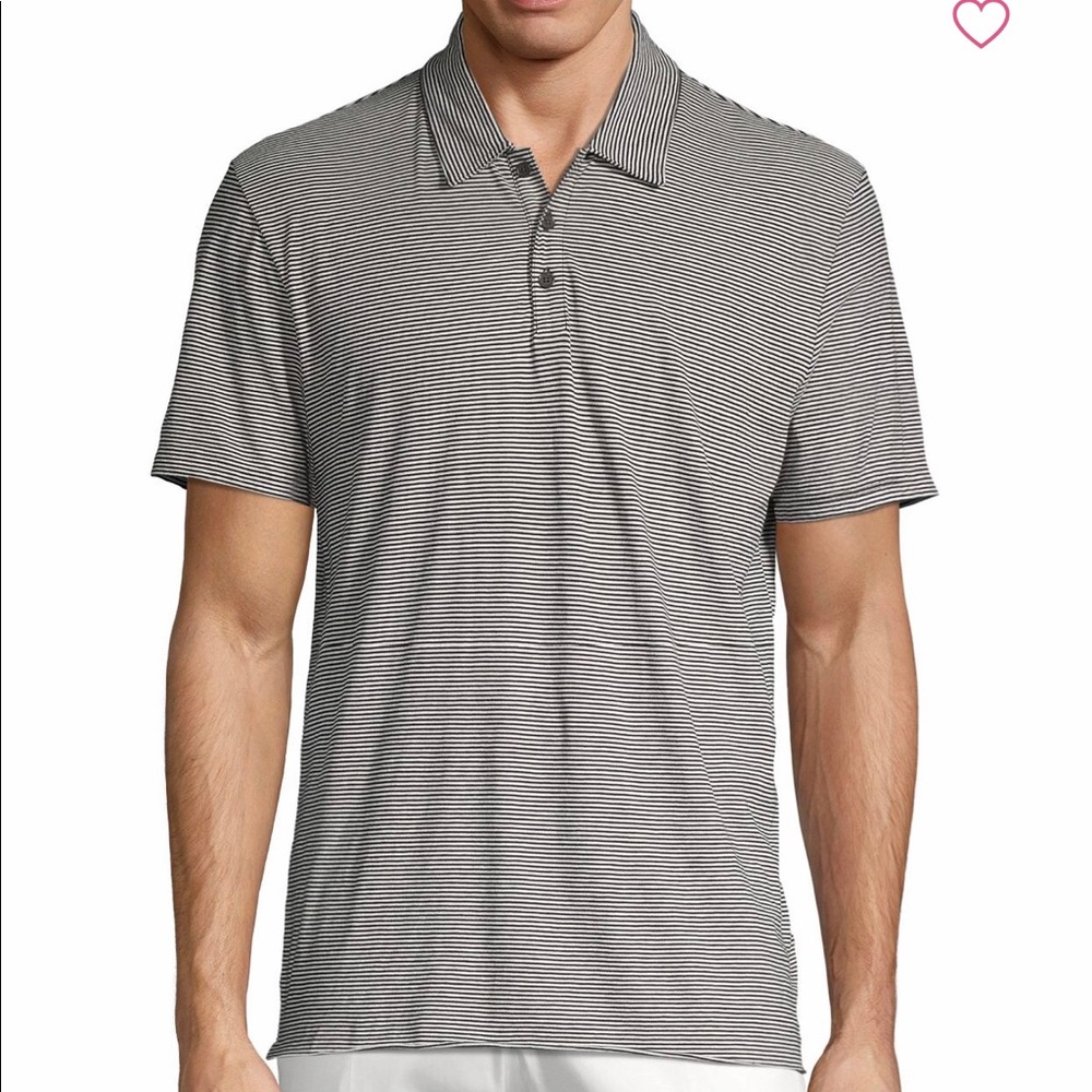 Vince striped cotton polo shirt size L